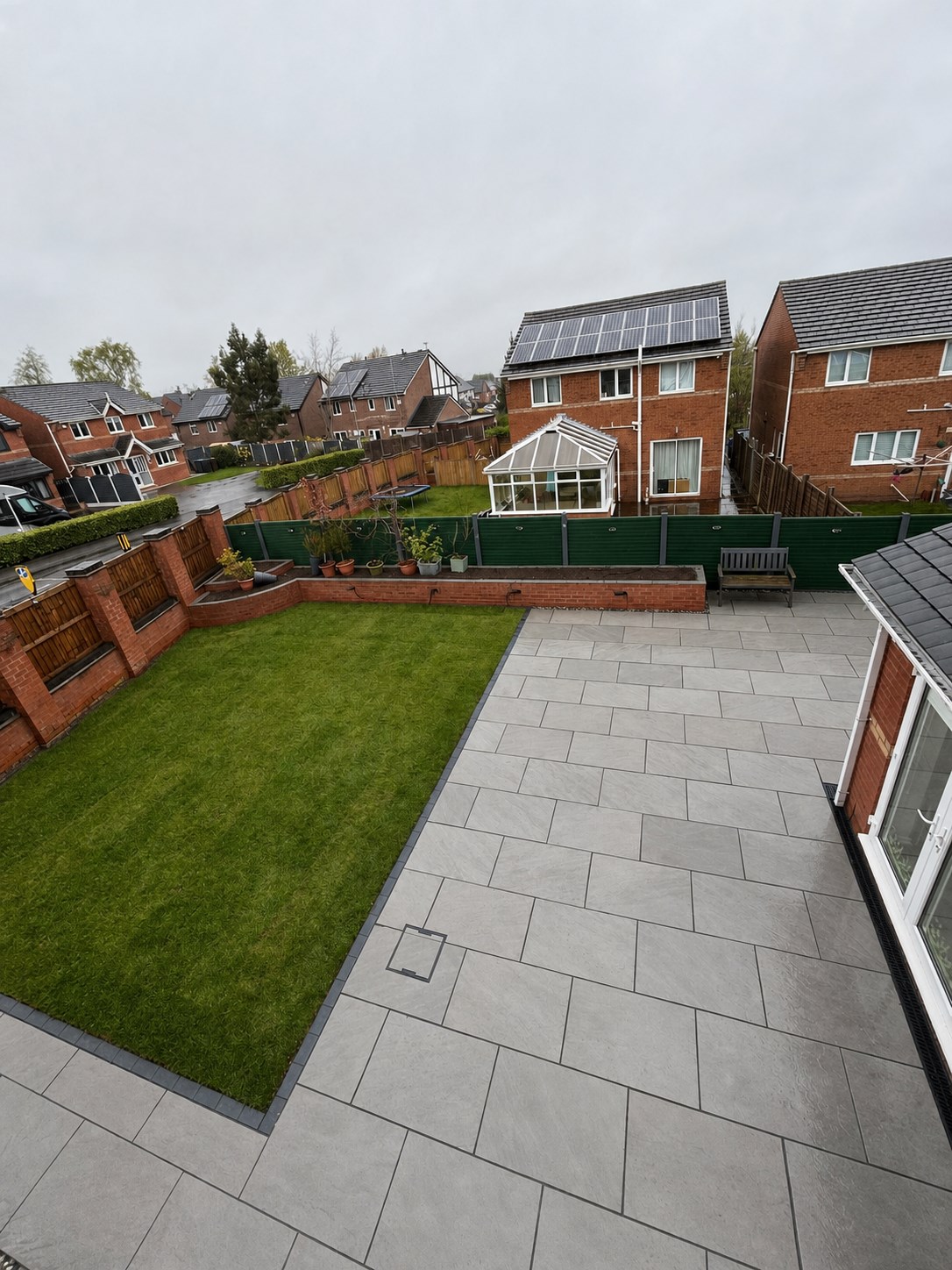 Paved patio and lawn completed by RB Landscapes